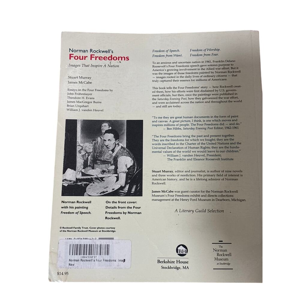 Norman Rockwell Four Freedoms Stuart Murray James McCabe 1993 Paperback Art Book - Picture 3 of 3